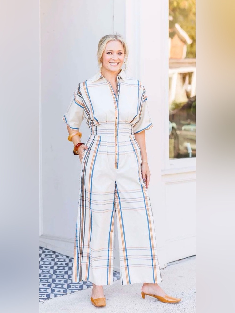 Piper Plaid Wide-Leg Jumpsuit